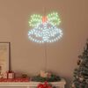 vidaXL Cloche de Noël avec 144 LED Multicolore 56 x 46 cm PVC