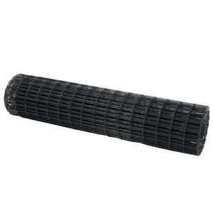 vidaXL Cl&ocirc;ture Euro 1 x 10 m Fer rev&ecirc;tu de PVC Gris