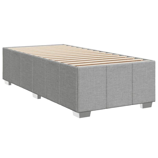 vidaXL Cadre de lit sans matelas gris clair 90x200 cm tissu