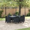 vidaXL Ensemble de salle à manger pour jardin 7 pcs Anthracite