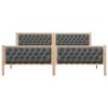vidaXL Cadre de lit Gris fonc&eacute; 200 x 200 cm Pin massif