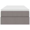 vidaXL Lit avec rangement et matelas Taupe 100 x 200 cm Polyester