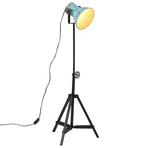 vidaXL Lampadaire 25 W bleu d&eacute;lav&eacute; 35x35x65/95 cm E27