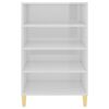 vidaXL Buffet blanc brillant 57x35x90 cm bois d'ing&eacute;nierie