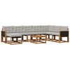 vidaXL Ensemble de canap&eacute;s d'ext&eacute;rieur 9 pcs Naturel et Gris clair