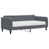 vidaXL Lit de jour avec matelas gris fonc&eacute; 90x190 cm velours