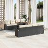 vidaXL Ensemble de canap&eacute; de jardin 9 pcs Noir Poly rotin