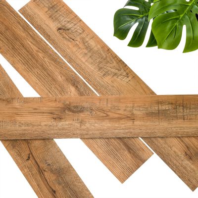 WallArt Planches d'aspect de bois Chêne de récupération Marron rouille