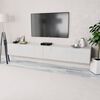 vidaXL Meubles TV 2 pcs bois d&rsquo;ing&eacute;nierie 120x40x34 cm Blanc brillant