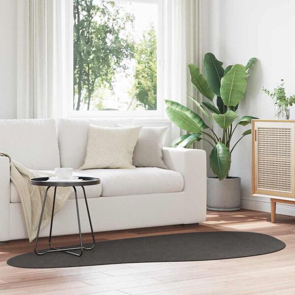 vidaXL Tapis HUARTE Anthracite 100 x 200 cm Polyester