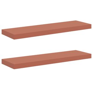 vidaXL &Eacute;tag&egrave;re Murale 2 pc Rouge 80 x 23,5 x 3,8 cm Bois d'ing&eacute;nierie