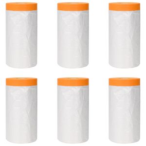 vidaXL Tapis de protection avec bande adh&eacute;sive 6 pc Transparent HDPE