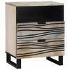 vidaXL Cabinet de chevet avec tiroir Blanc et Noir 50 x 33 x 62 cm
