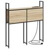 vidaXL Headboard de Rangement avec Station de Charge Ch&ecirc;ne sonoma