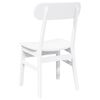 vidaXL Chaises à manger 2 pcs blanc bois massif caoutchouc