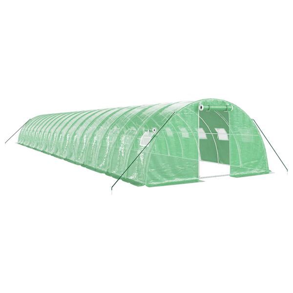 vidaXL Serre avec cadre en acier vert 72 m² 18x4x2 m