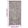 vidaXL Rideau anti-mouches marron et blanc 100x230 cm chenille