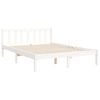 vidaXL Cadre de lit sans matelas blanc 120x200 cm bois de pin massif