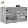 vidaXL Meuble TV avec portes en verre sonoma gris 68x37x42 cm