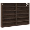 vidaXL Armoire &agrave; vitrine ch&ecirc;ne marron 80x8,5x58 cm bois d'ing&eacute;nierie