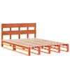 vidaXL Cadre de lit sans matelas cire marron 150x200cm bois pin massif