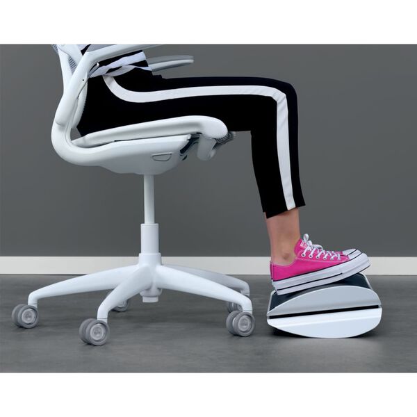 Leitz Repose-pied r&eacute;glable ergonomique Ergo WOW Noir et blanc