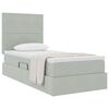 vidaXL Lit avec rangement et matelas Gris clair 100 x 200 cm Velours