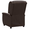 vidaXL Fauteuil inclinable Marron fonc&eacute; Tissu