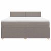 vidaXL Sommier &agrave; lattes de lit avec matelas Taupe 180x200 cm Tissu