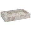 vidaXL Lavabo Gris 58x39x10 cm Marbre