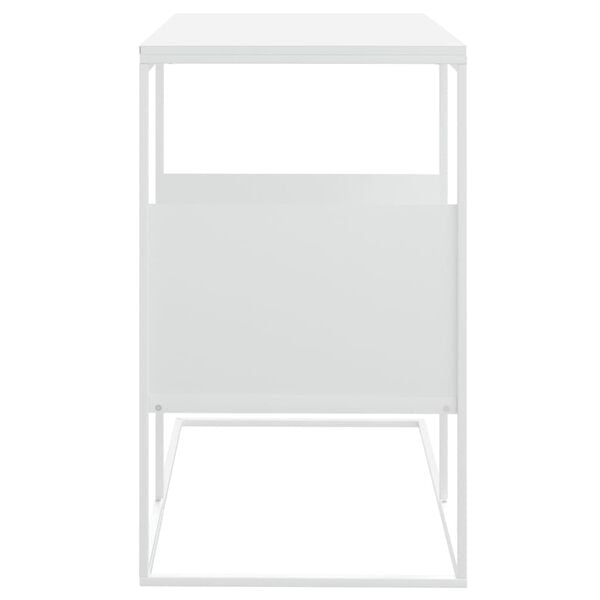 vidaXL Table d'appoint Blanc 55x36x59,5 cm Bois d'ingénierie
