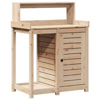 vidaXL Table de rempotage et étagères 82,5x50x109,5 cm bois massif pin