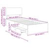 vidaXL Cadre de lit Ch&ecirc;ne artisanal 100 x 200 cm Bois d'ing&eacute;nierie
