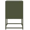 vidaXL Tables de chevet 2 pcs vert olive 36x39x60,5 cm acier