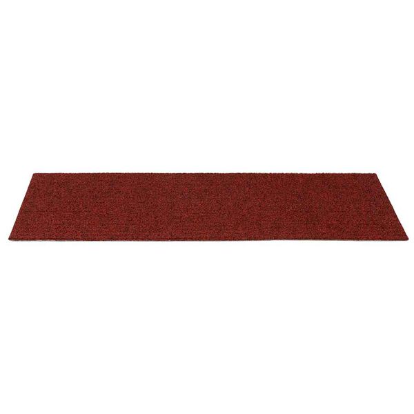vidaXL Tapis d'escalier autocollants 15 pièces 60 x 25 cm Rouge bordeaux Rectangulaire