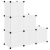 vidaXL Organisateur de rangement cube avec 6 compartiments Blanc