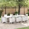 vidaXL Table de jardin pour repas Blanc 300 x 100 x 73 cm polyrotin