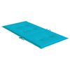 vidaXL Coussins de chaise &agrave; dossier bas lot de 4 turquoise tissu
