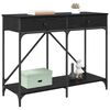 vidaXL Table console Ch&ecirc;ne noir 100 x 39 x 78,5 cm Bois d'ing&eacute;nierie