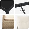 vidaXL Ensemble de salle &agrave; manger pour jardin 7 pcs Beige polyrotin