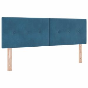 vidaXL T&ecirc;te de lit Bleu fonc&eacute; 144 cm Velours