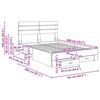 vidaXL Cadre de lit avec tiroir avec t&ecirc;te de lit Bois d'ing&eacute;nierie