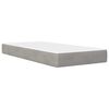 vidaXL Cadre de lit avec matelas Gris clair 90 x 190 cm Velours