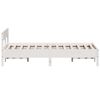 vidaXL Cadre de lit sans matelas blanc 140x190 cm bois de pin massif
