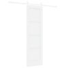 vidaXL Porte coulissante ORKDAL Blanc 61 x 198,5 cm Pin massif