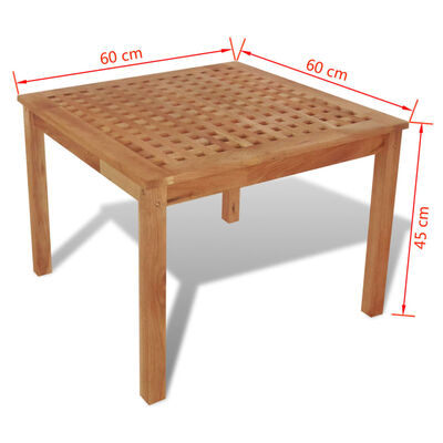 vidaXL Table auxiliaire 60 x 60 x 45 cm Bois de noyer massif