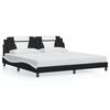 vidaXL Cadre de lit Viana avec LED sans matelas noir et blanc 200x200 cm