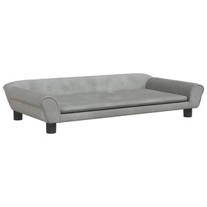 vidaXL Canap&eacute; pour enfants gris clair 100x50x26 cm velours