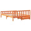 vidaXL Cadre de lit sans matelas cire marron 160x200cm bois pin massif