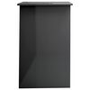 vidaXL Bureau Gris brillant 100 x 50 x 76 cm Aggloméré